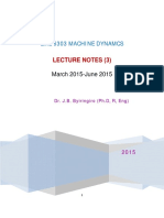 EME 6206 - Machine Dynamics - Lecture Notes 3 PDF