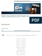 Frecuencias de Radioaficionados en Caso de Emergencias _ Radio Operadores de Emergencias