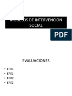 Modelos de Intervencion Social