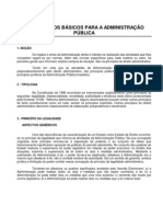 Os Princípios Básicos para A Administração Pública