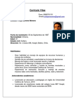 CURRICULUM VITAE Animador