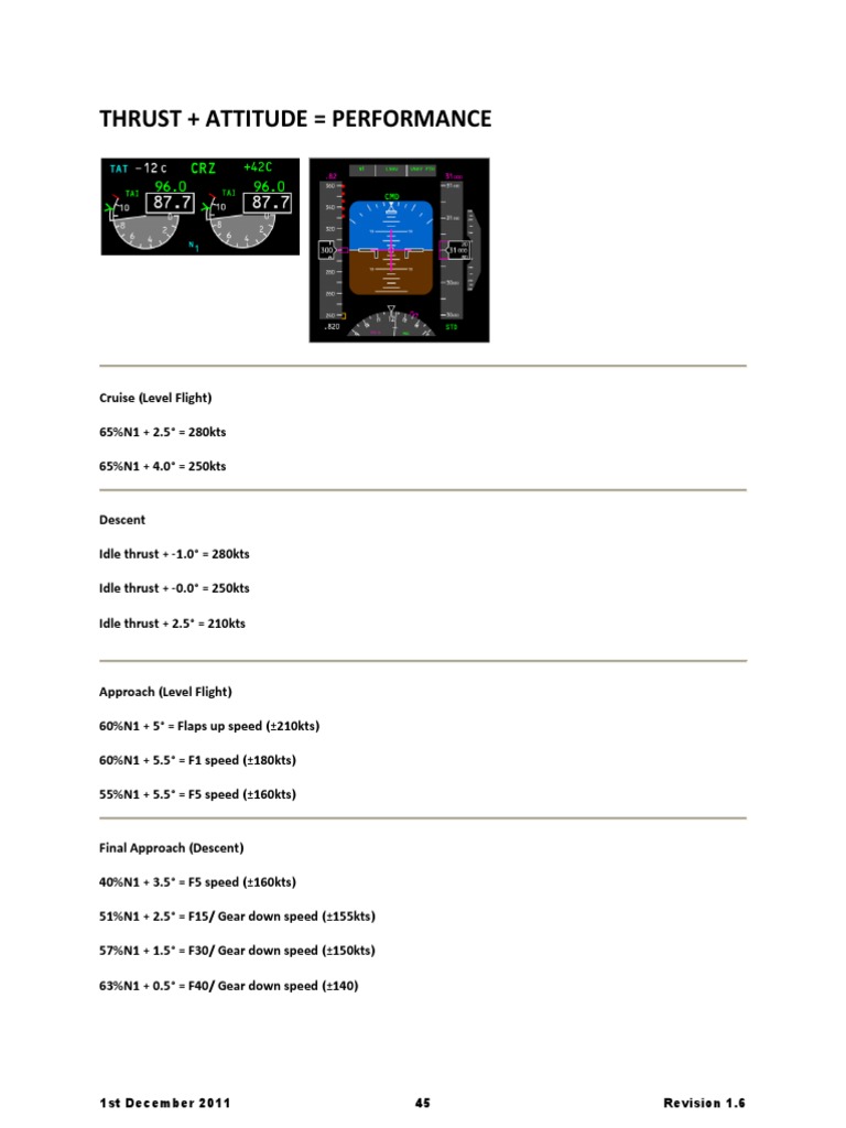 737 Pitch and Thrust Params | PDF