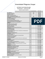 Extrato de Disciplinas