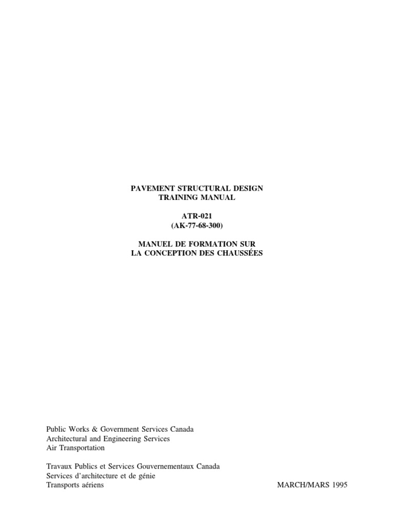 ATR-021 Pavement Structural Design Training Manual PDF | PDF | Road ...