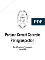 Portland Cement Concrete Paving Inspection