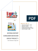 (Group 7 - BM Sec A) Interim Report - Project I - Consumer Behavior