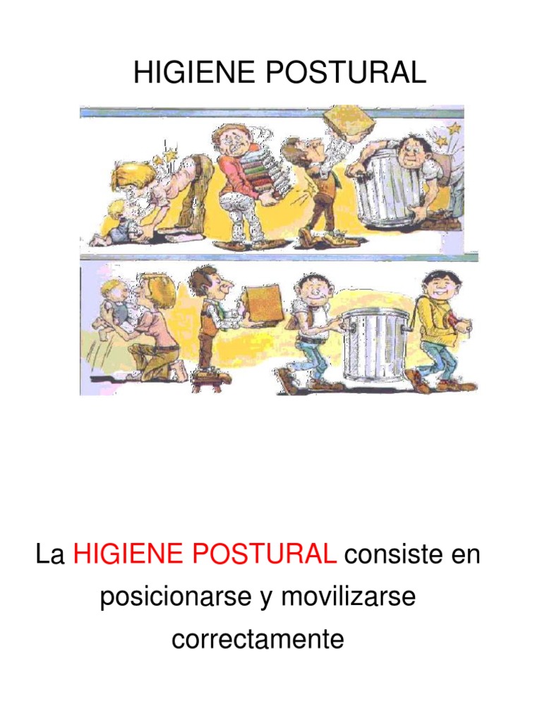 Normas de Higiene Postural Esencial | PDF