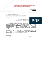 Ejemplo de Carta de Aceptación de Servicio Social