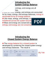 Closed System Exergy Balance(1)