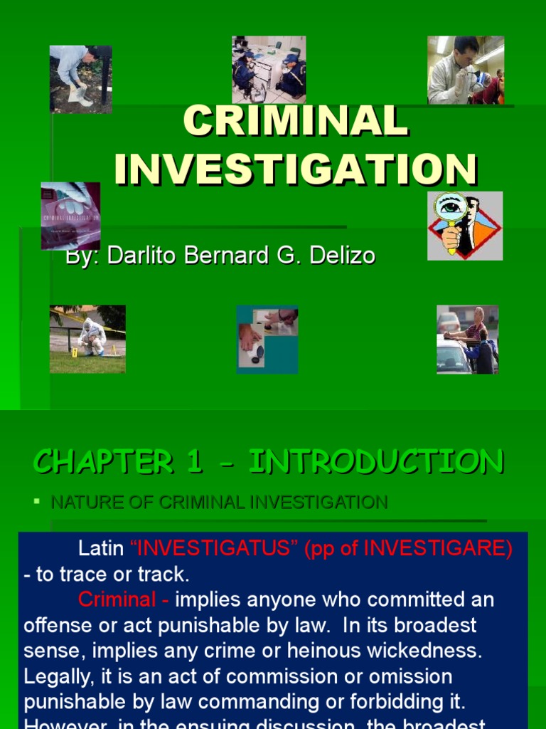 Fundamentals of Criminal Investigation | PDF | Crime Scene | Confession ...