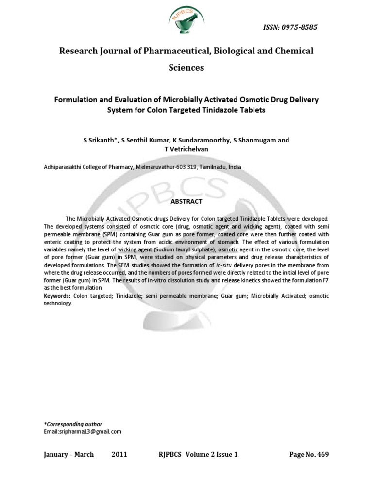 Research Journal of Pharmaceutical, Biological and Chemical Sciences PDF Differential