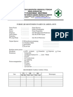 Formulir Monitoring Pasien Di Ambulance