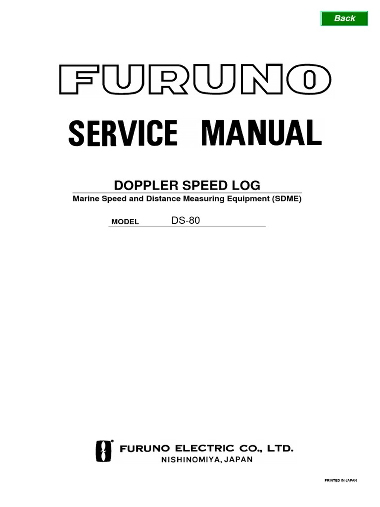 Furuno DS 80 Service Manual | PDF | Doppler Effect | Electrical.
