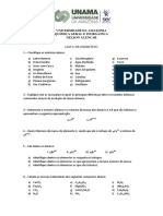 Atividade 01 - Lista de Exercicios