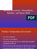 Surface Inversions, Atmospheric Stability, and Spray Drift