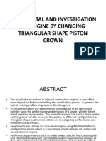 Performance and Characteristics Analysis Triangular Shape Piston Crown