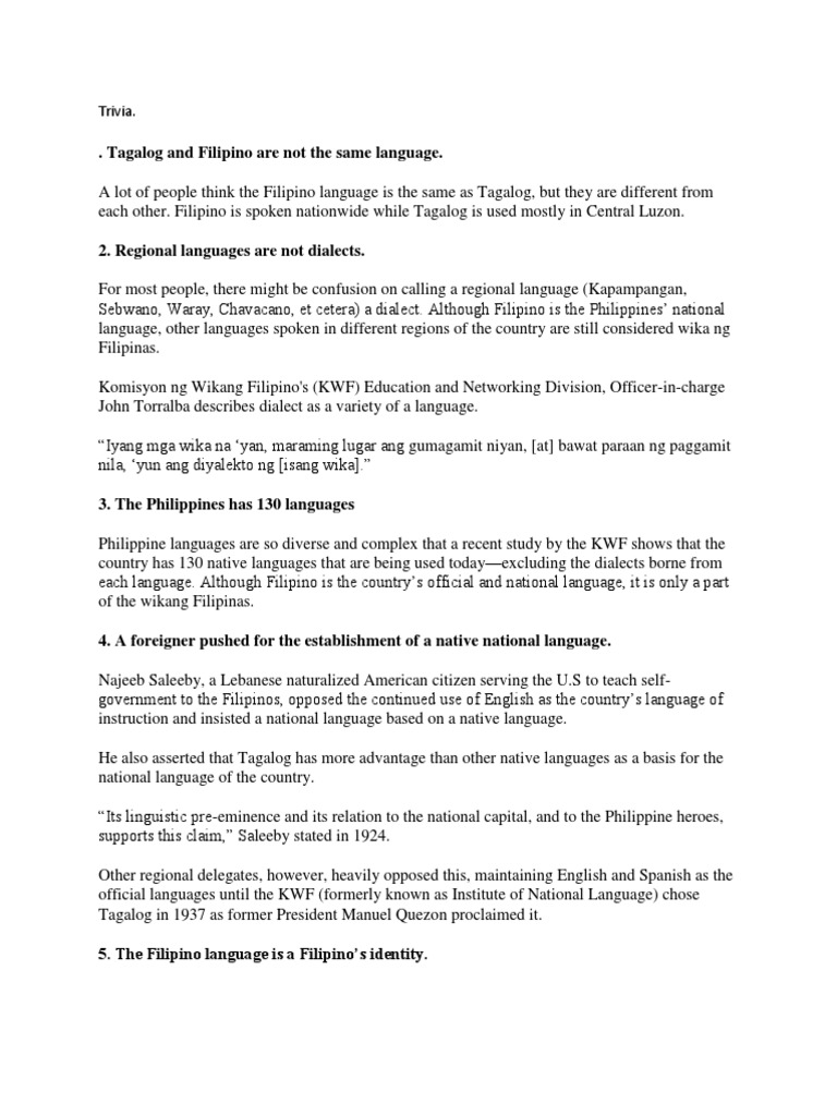 Emcee Tagalog Language Philippines