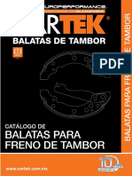 Freno Catálogo de Balatas para Freno de Tambor