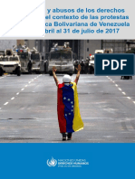 Informe ONU sobre violación de DDHH en Venezuela 