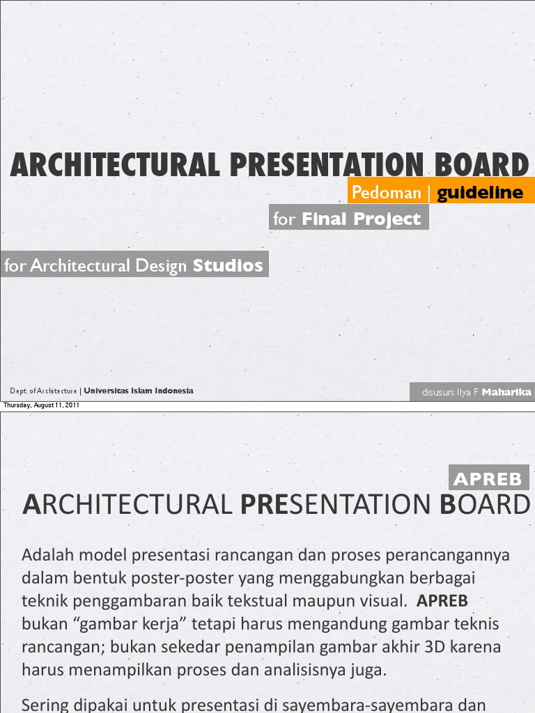 JARS - ta.20110705.APREB - Arch Presentation Board Guideline | PDF