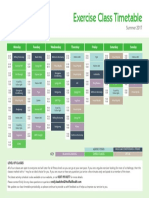 Club Baltimore Class Timetable