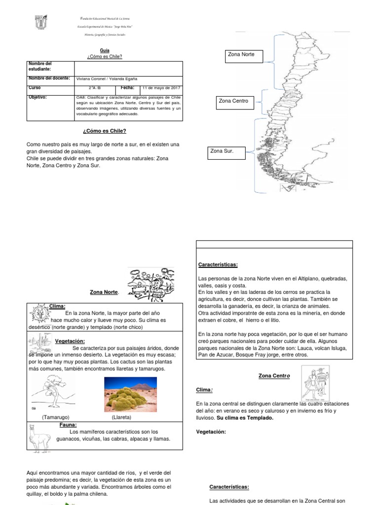 Zonas Naturales de Chile: Climas y Paisajes | PDF | Chile | Clima