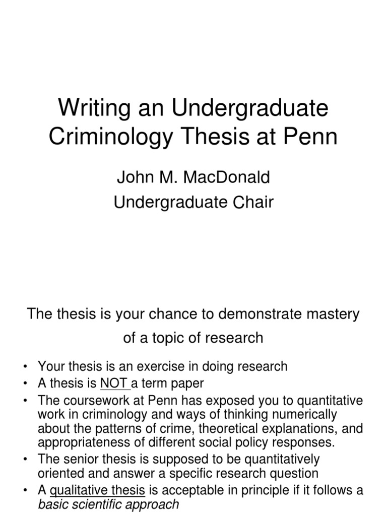 undergraduate dissertation examples criminology