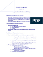 Chapter 10 - Organisational Structure and Design