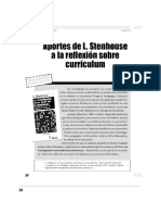 Aportes de L. Stenhouse A La Reflexión Sobre Currículo