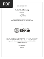 Cochin Stock Exchange: Bhavans Royal Institute of Management