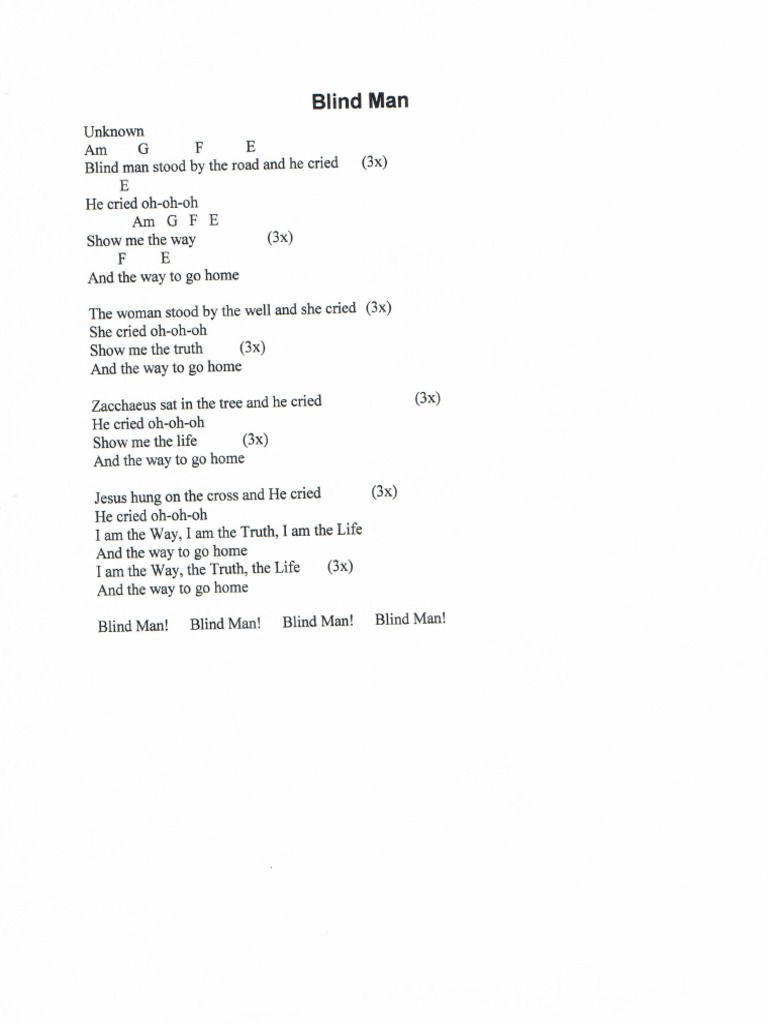 Blind Man PDF | PDF