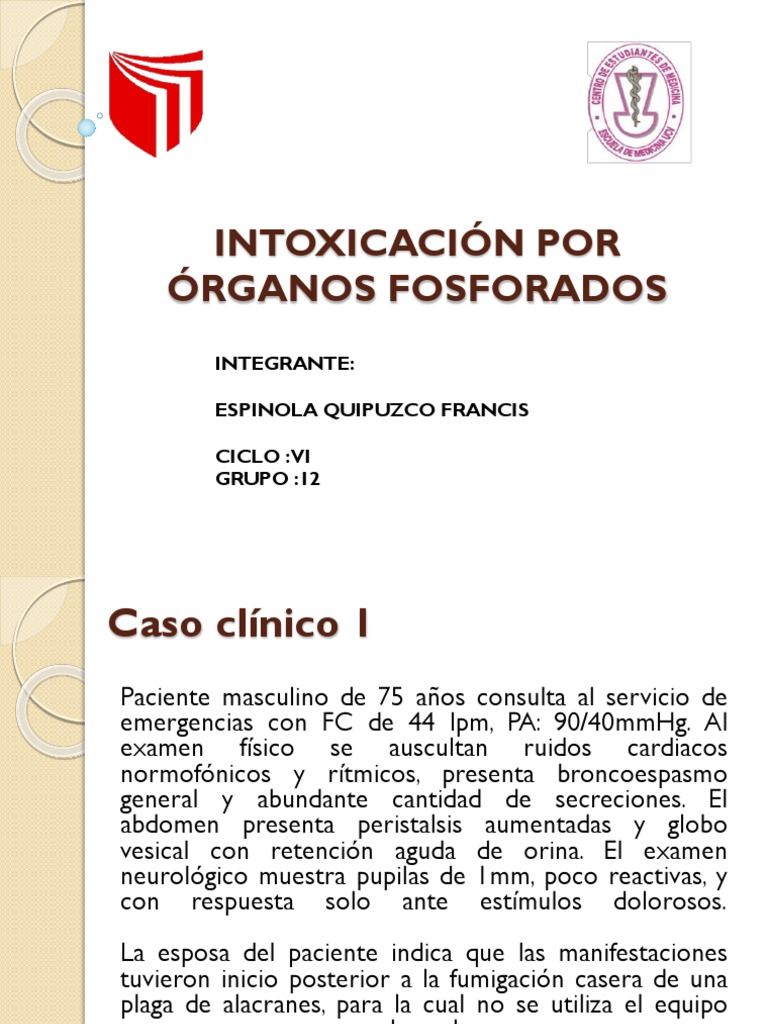 Intoxicación Por Organofosforados | PDF | Enfermedades y trastornos ...