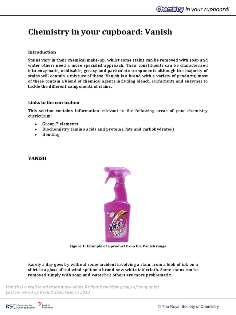 Vanish Bleach Surfactant