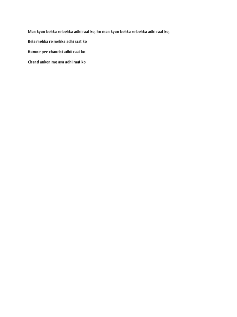 Man Kyun Behka PDF Art