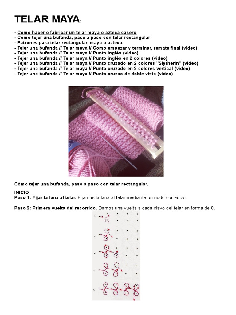 Telar Maya PDF | Telar Tejer