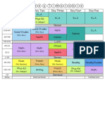 Grade 6 Timetable 2017-18