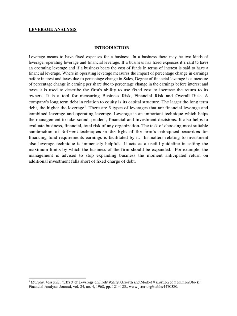 Leverage Analysi Tata | PDF | Finance & Money Management