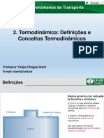 Aula 02 - Definições e Conceitos Termodinâmicos