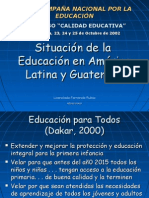 Situacion Educacion en Guatemala