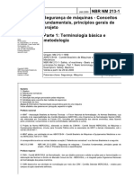 NBR NM 213-1 - 2000 - Segurança de máquinas - Conceitos fundamentais, principios gerais de projetos - Parte 1 - Termiologia básca e metodologia.pdf