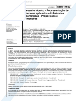 NBR 14699 - 2001 - Desenho técnico - Representação de símbolos aplicados a tolerâncias geométricas - Proporções e dimensões.pdf