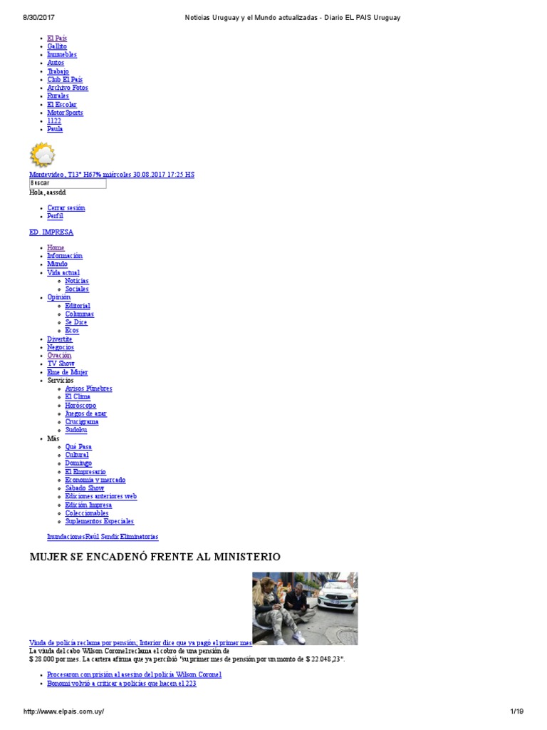 Noticias Uruguay y El Mundo Actualizadas Diario EL PAIS Uruguay PDF