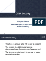 CCNA Security: Chapter Three Authentication, Authorization, and Accounting