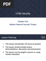 CCNA Security: Chapter One Modern Network Security Threats