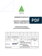 Especificación técnica sala eléctrica prefabricada CMPC