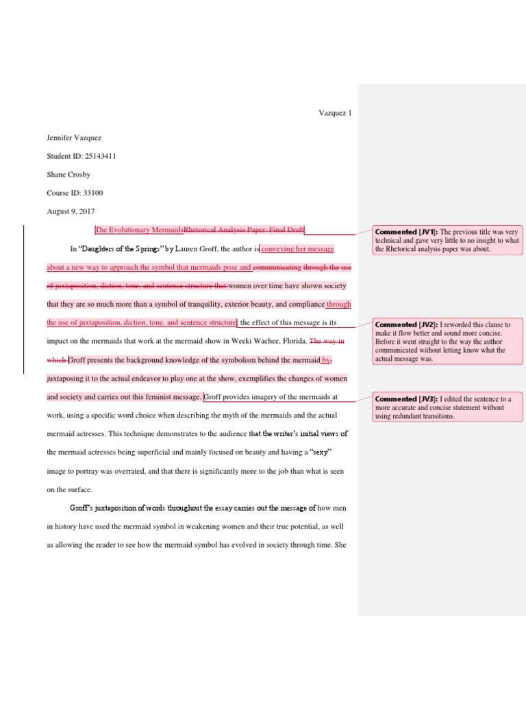 Annotated analysis paper image