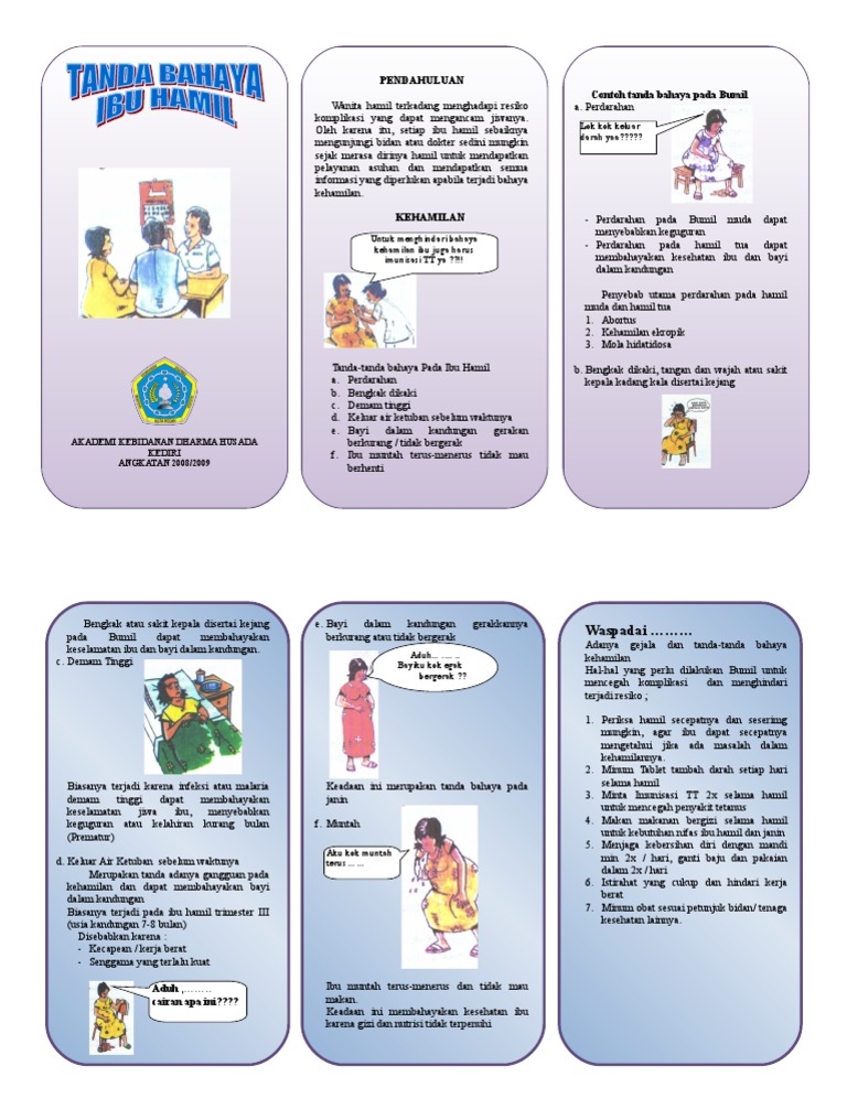 Leaflet Tanda Bahaya Kehamilan