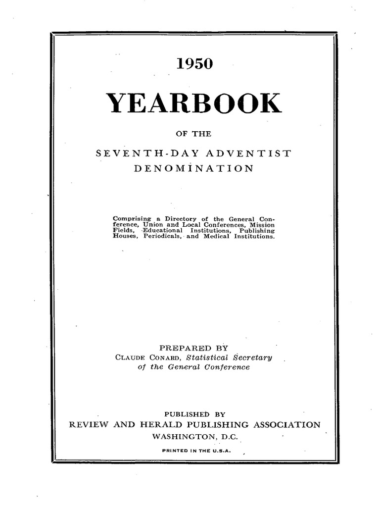 Yb1950 Seventh Day Adventist Church Missionary Lds Church