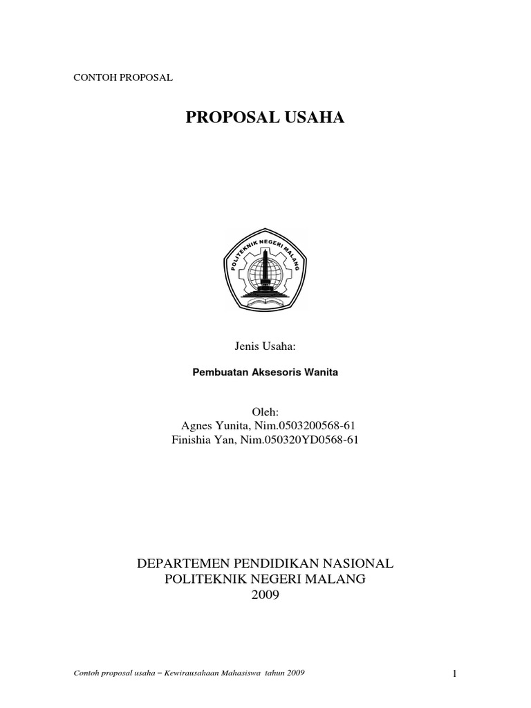 Contoh Proposal Usaha