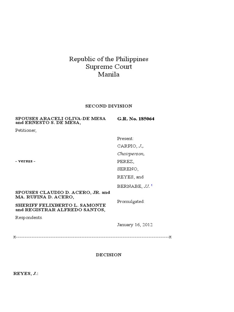 Supreme Court Manila: Republic of The Philippines | PDF | Judgment (Law ...